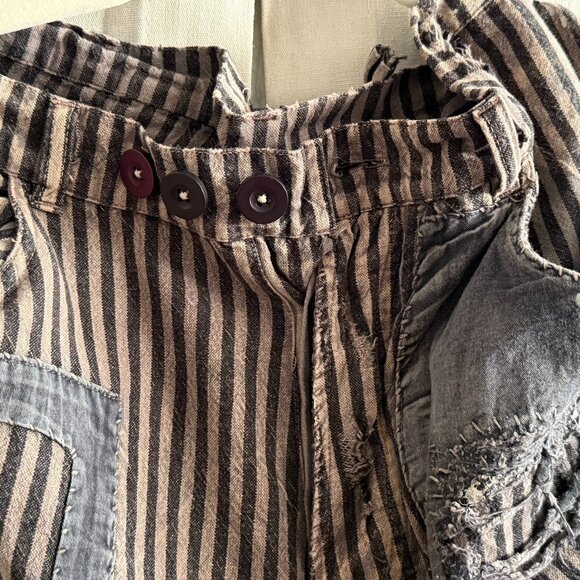 Magnolia Pearl Yarn Dyed Patchwork Striped Miners - Picture 14 of 16